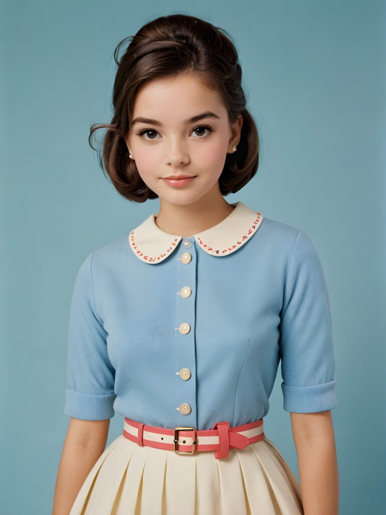 1961 teen girl fashion, portrait shot