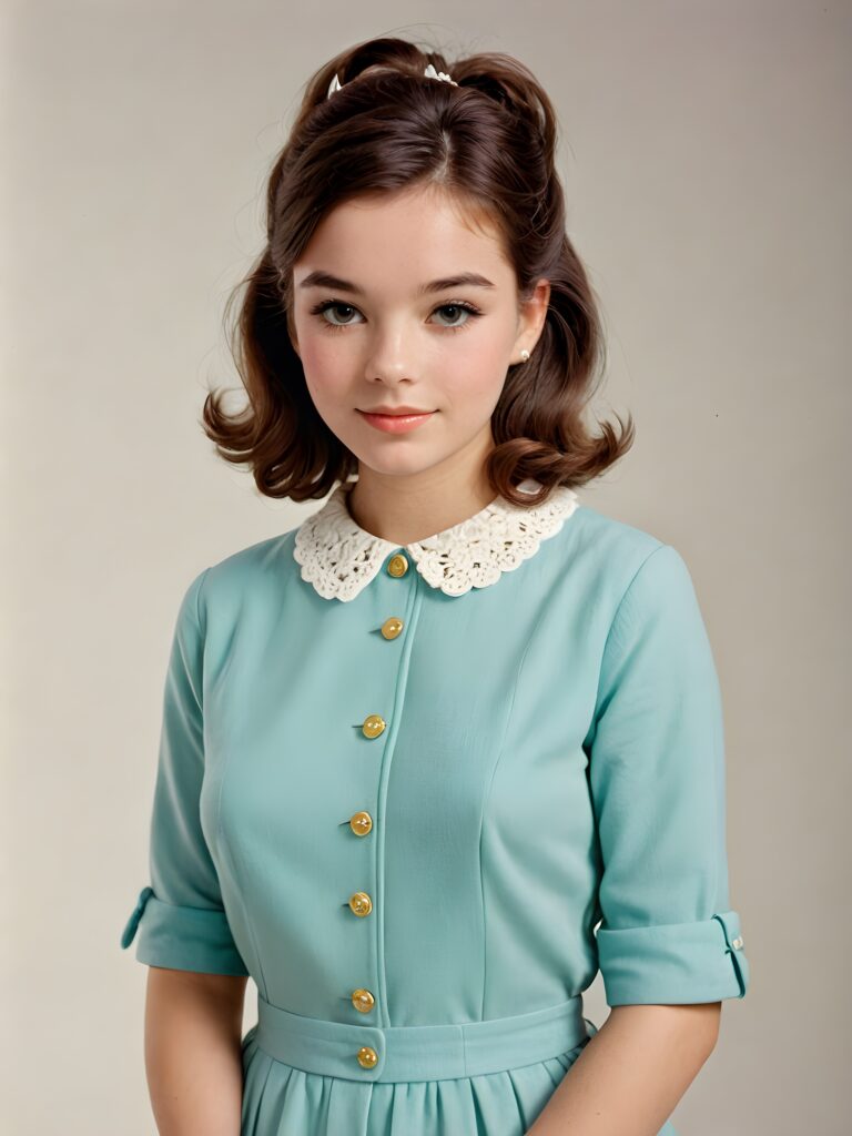 1961 teen girl fashion, portrait shot