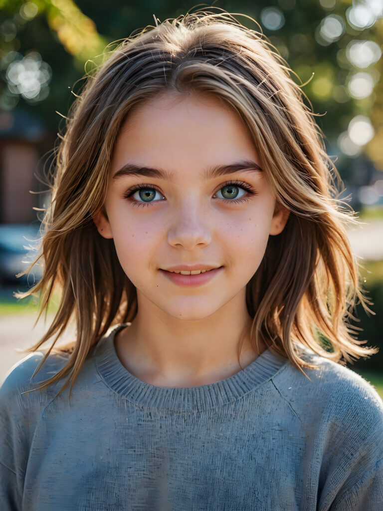 a-vividly-detailed-and-realistic-portrait-featuring-a-teenage-girl-15-years-old-with-Textured-Ends-and-Highlights-Hair-and-expressive-beautiful-eyes-exuding-joyful-contentment