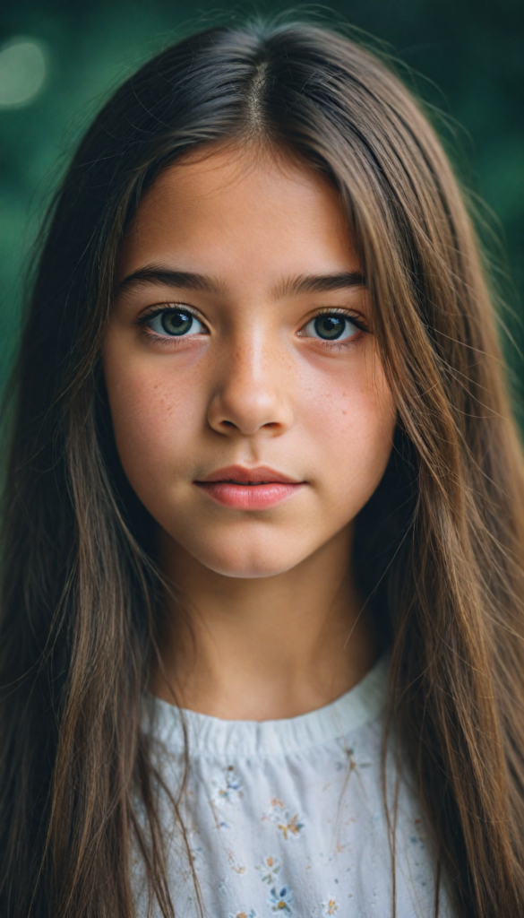 a stunning young girl, soft long hair, perfect portrait