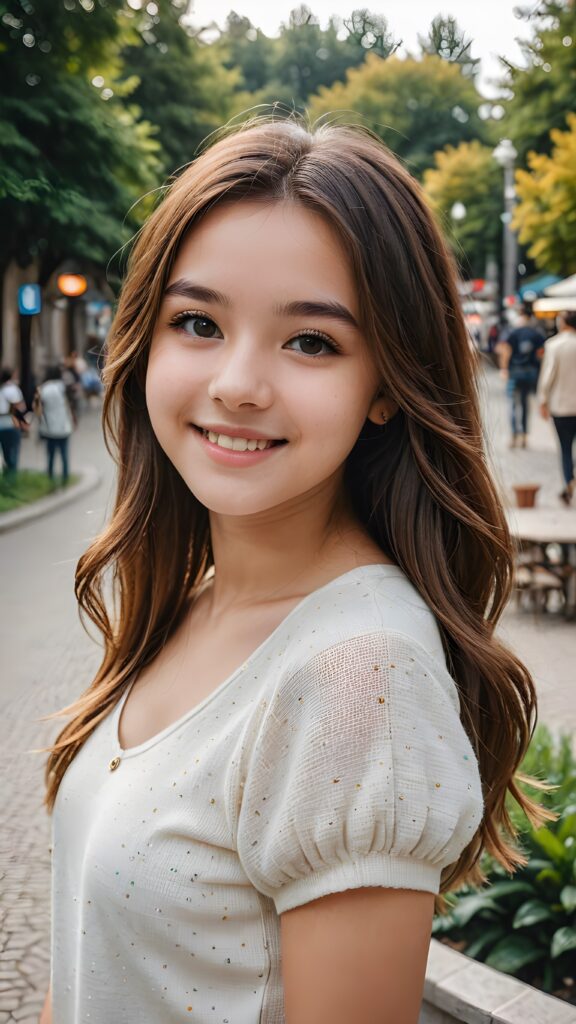 girl, 18 years old, portrait shot, smile, straight hair