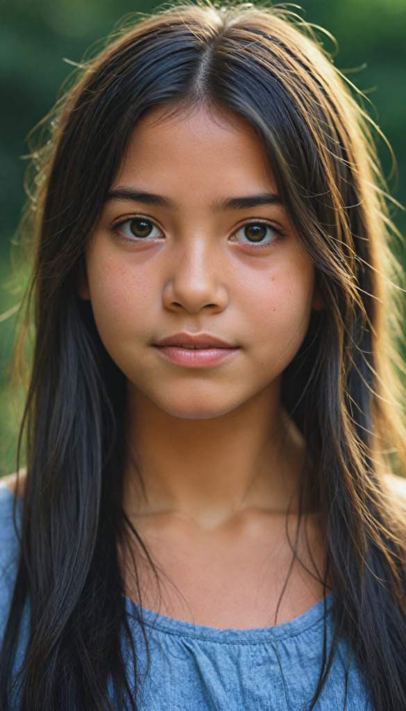 a young Amazon girl, soft straight hair, (detailed and realistic)