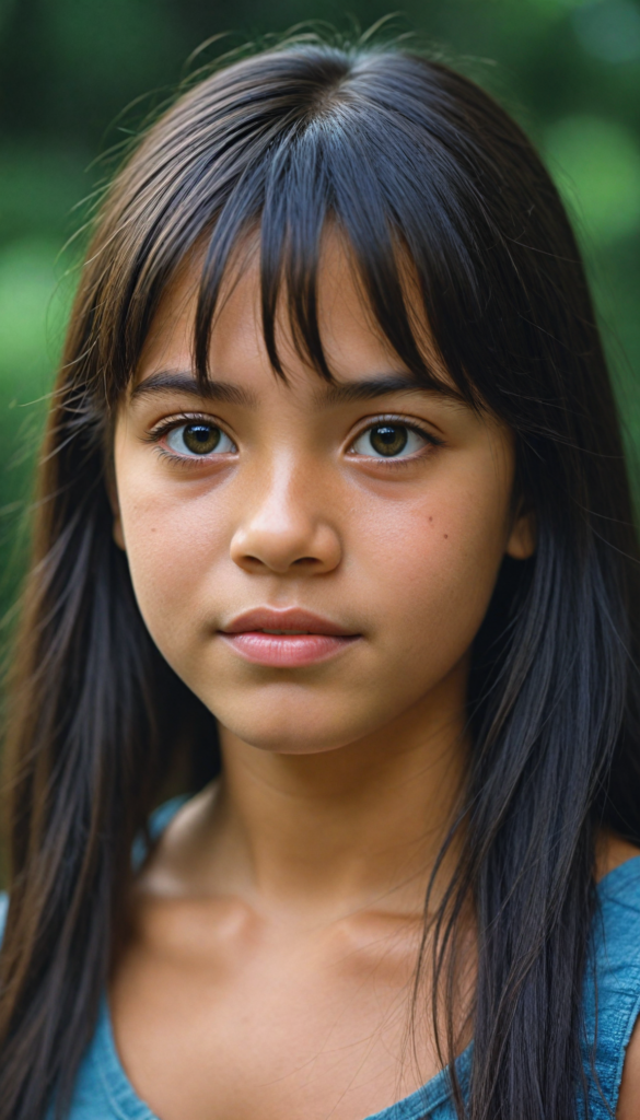 a young Amazon girl, soft straight hair, (detailed and realistic)